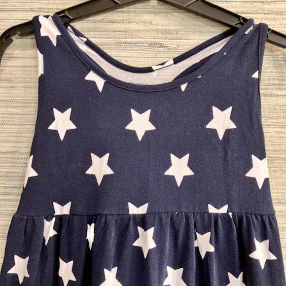 NWT! CROWN & IVY - Star Dress - Girl's Size Small - Navy Blue with White Stars! - Picture 6 of 12